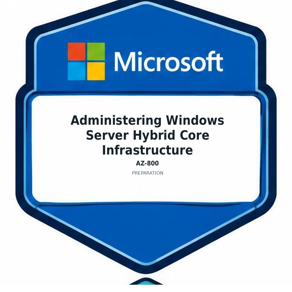 Administering Windows Server Hybrid Core Infrastructure (AZ-800) preparation badge