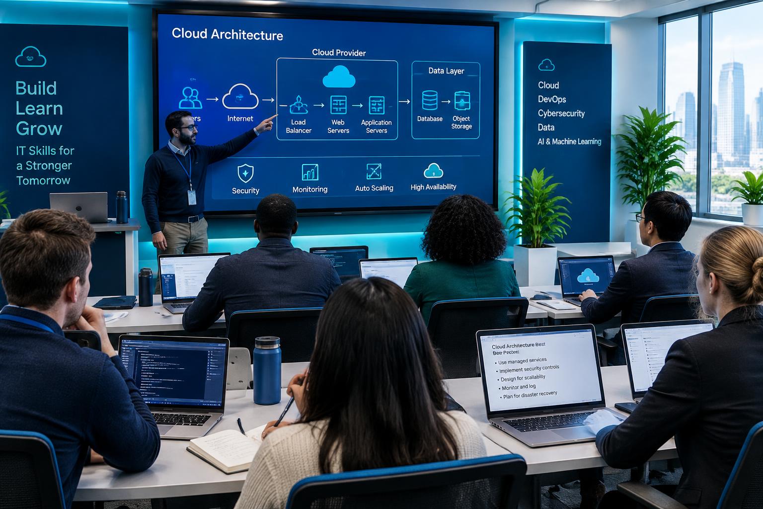 Instructor-led SkillVision training session on cloud architecture